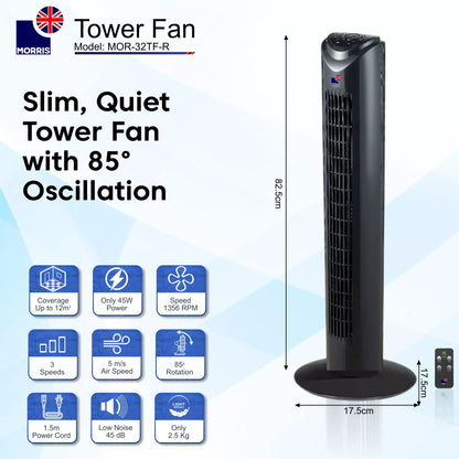 Morris tower electric fans specifications