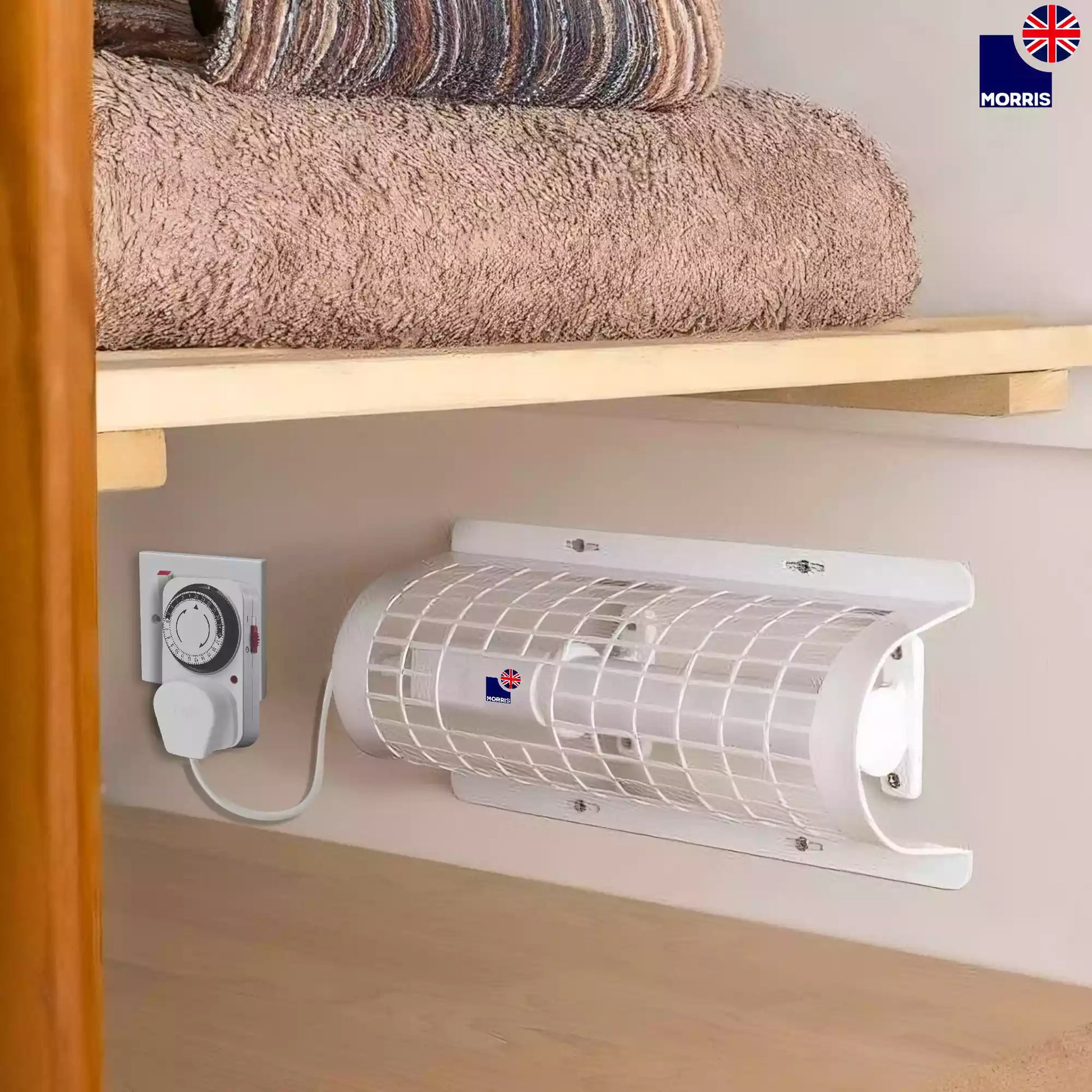 Morris tube heater with guard and timer