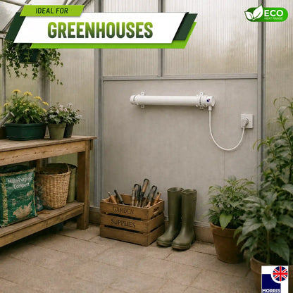 Morris tubular heaters ideal for greenhouse