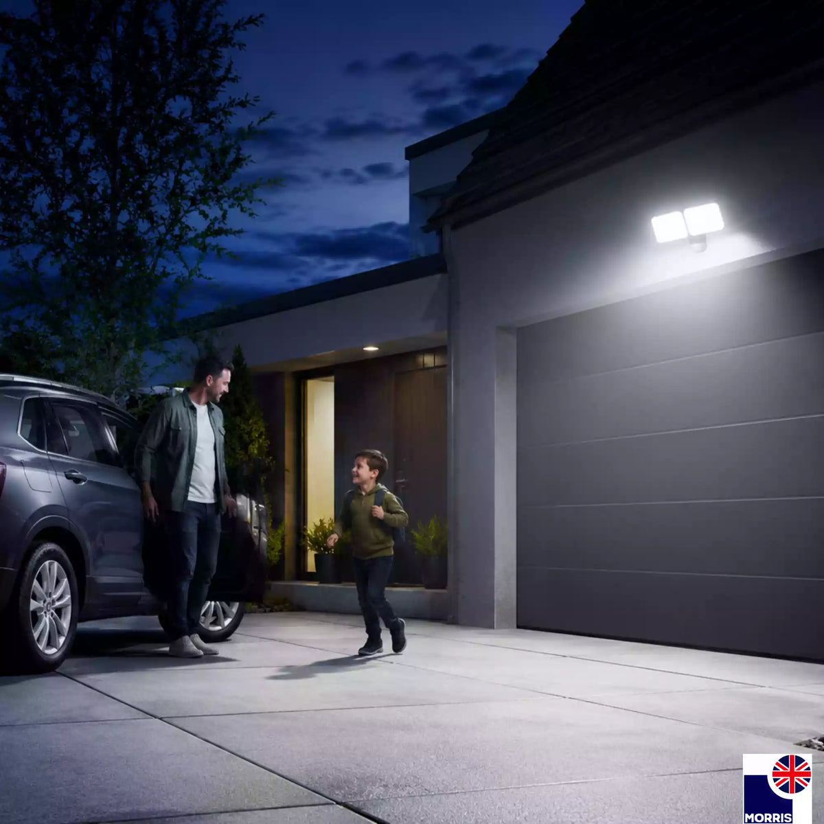 Morris-twin-head-outdoor-lights-with-sensor-led-20w-ideal-for-the-drivewa