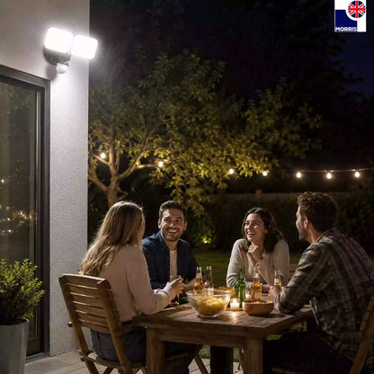 Morris twin head outdoor lights with sensor led 20w ideal for the outdoor events