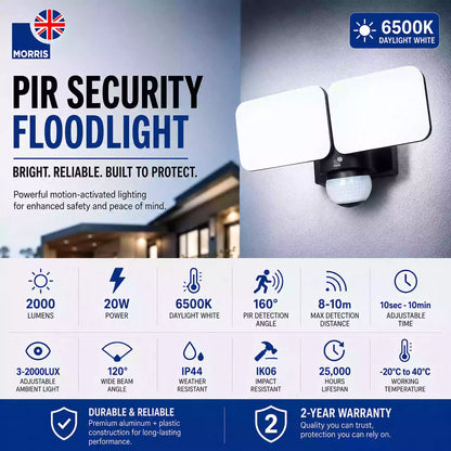Morris-twin-head-outdoor-lights-with-sensor-led-20w-spec