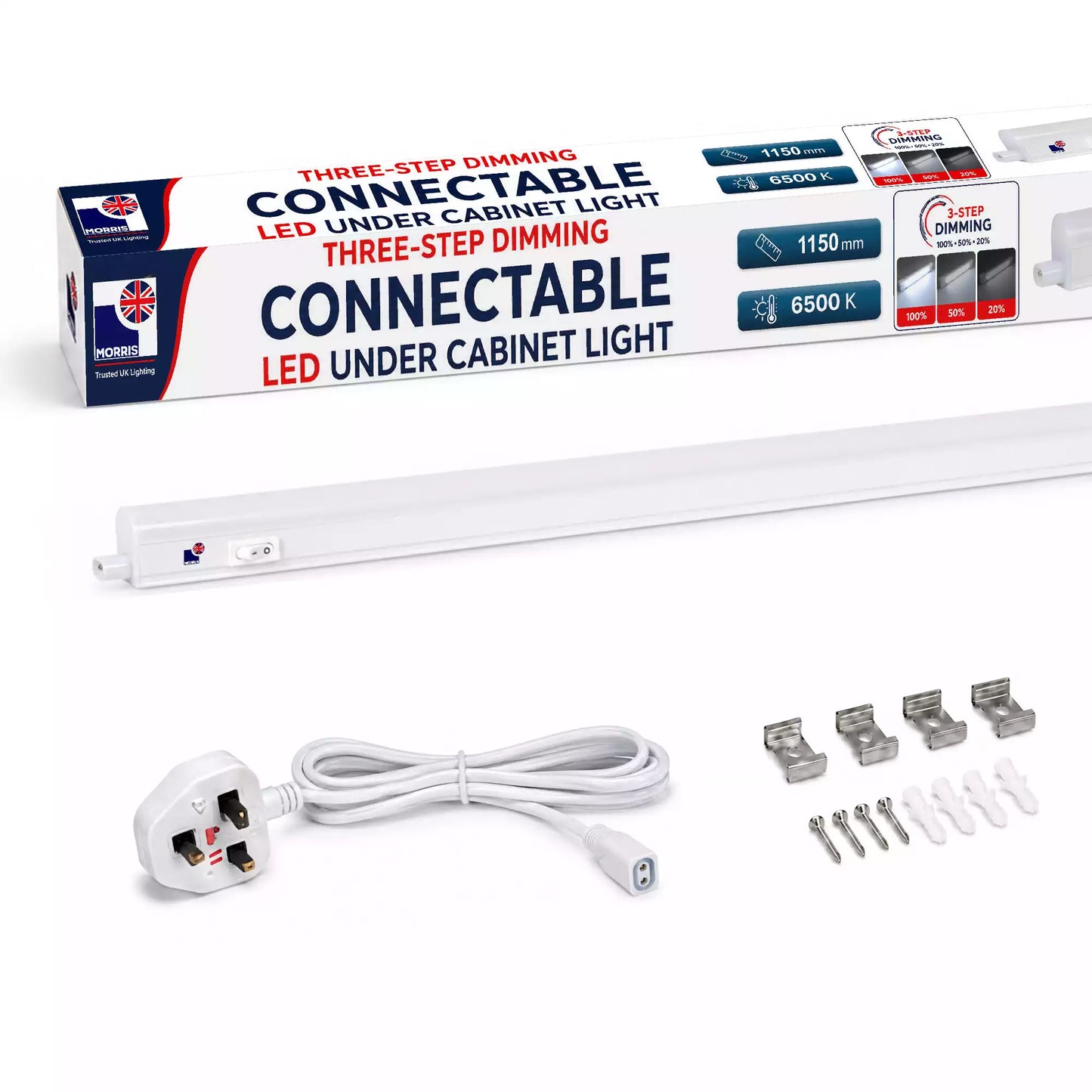 Morris under cabinet kitchen lights dimmable connectable led t5 1150mm