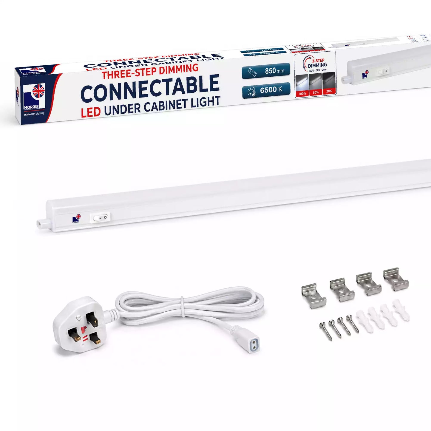 Morris under counter lights dimmable connectable led t5 850mm