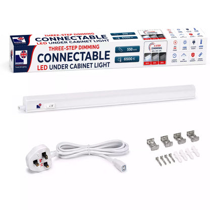 Morris under cupboard kitchen lights dimmable connectable led t5 550mm