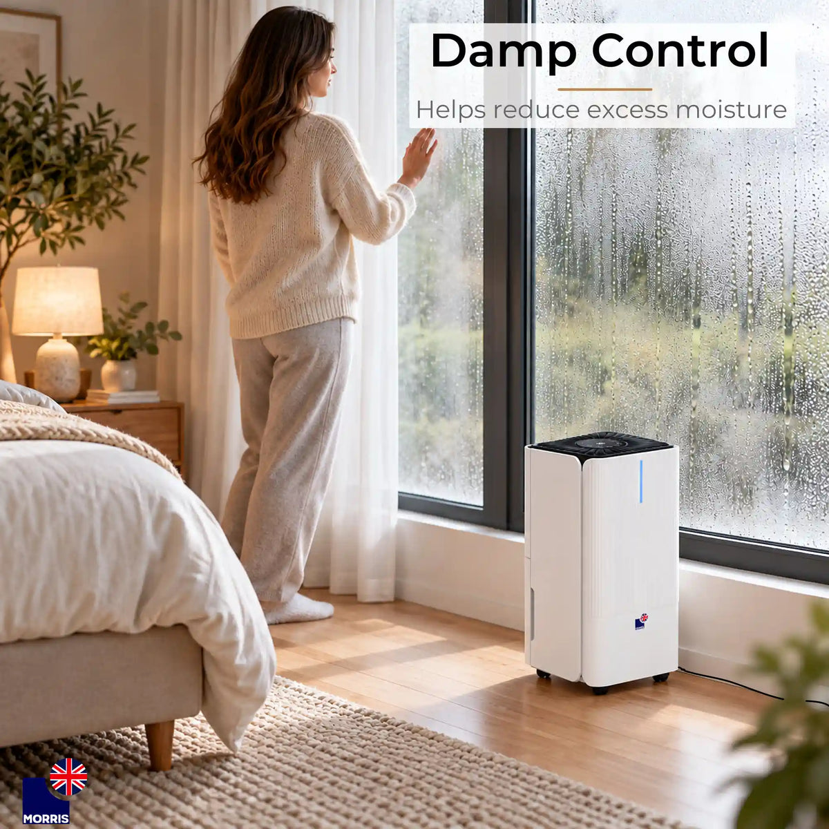 Quiet dehumidifier ideal for the damp condensation MOR12L DHE