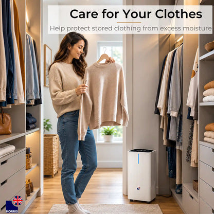 Quiet dehumidifier ideal for the walk in wardrobe MOR12L DHE