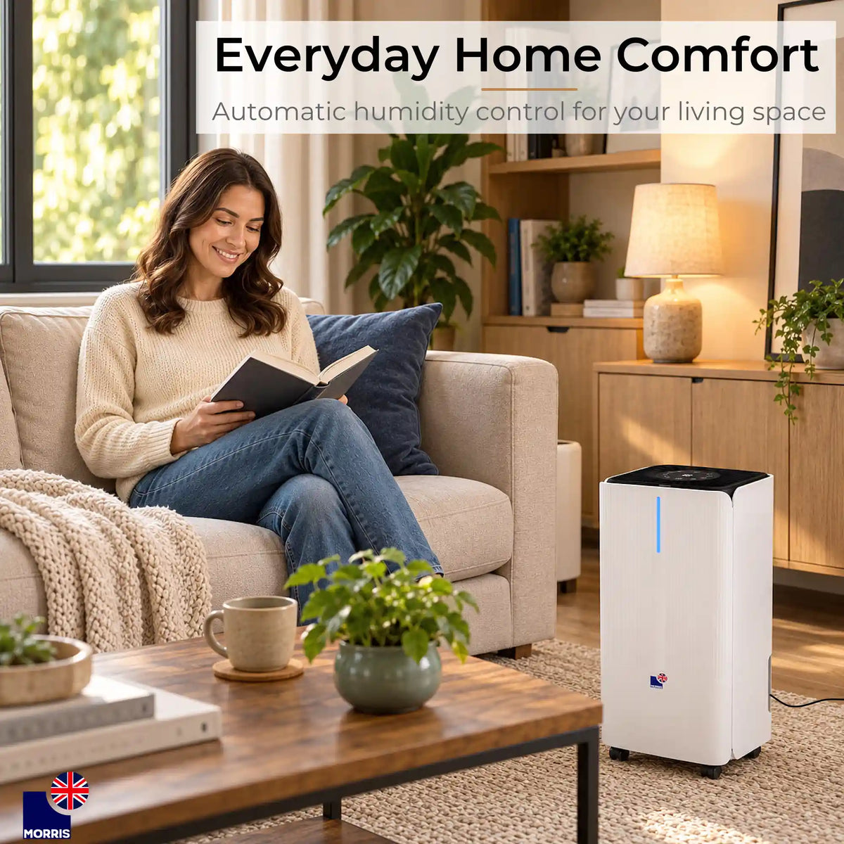 Quiet dehumidifier uk ideal for the living room MOR12L DHE